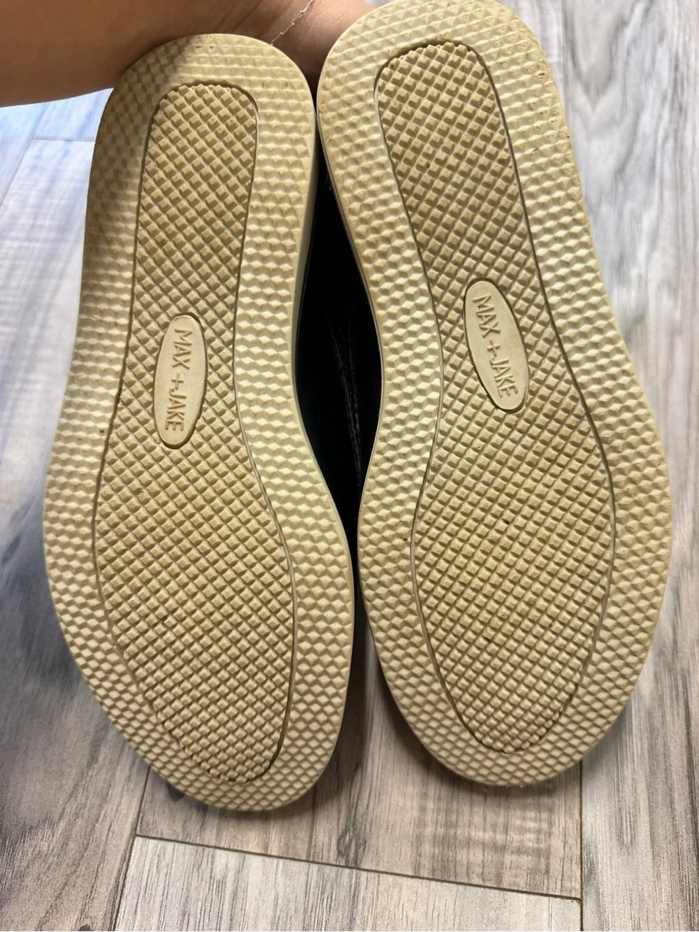 DSW Kids Black Lace-Up Dress Shoes with Tan Trim